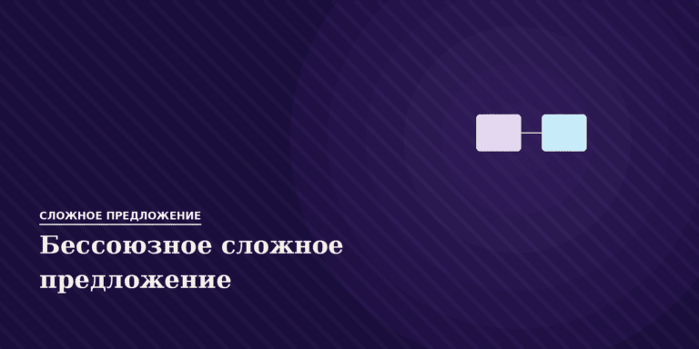 Бессоюзное сложное предложение
