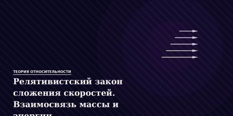 Релятивистский закон сложения скоростей. Взаимосвязь массы и энергии