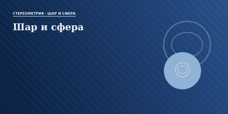Шар и сфера