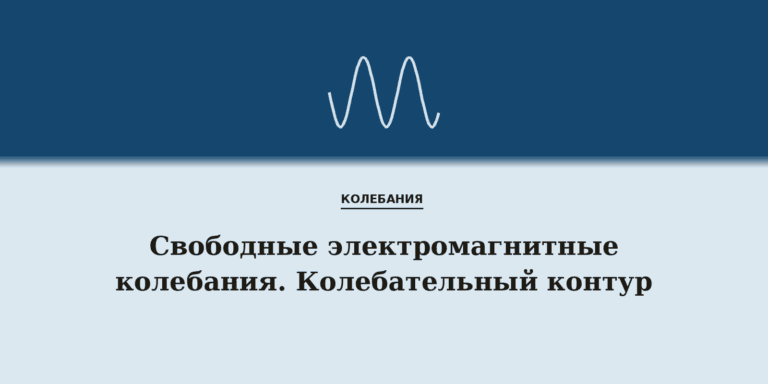 Свободные электромагнитные колебания. Колебательный контур