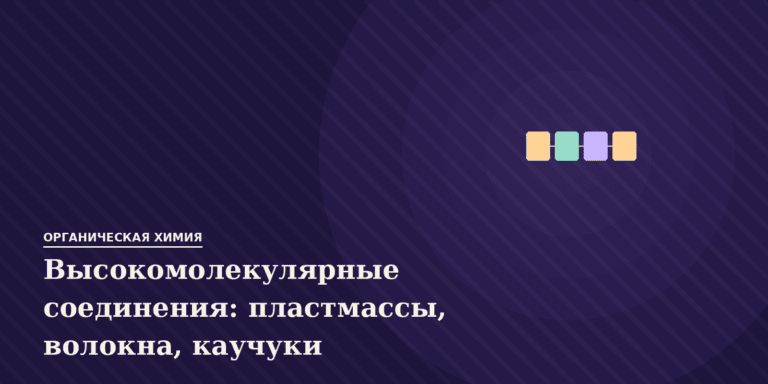 Высокомолекулярные соединения: пластмассы, волокна, каучуки